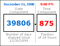 Conceptual diagram of date.time serial number