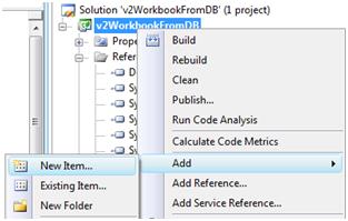 Add a LINQ to SQL item to the project