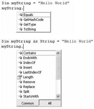 Late binding to variables versus early binding