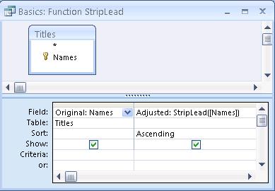 Query using a user-defined function