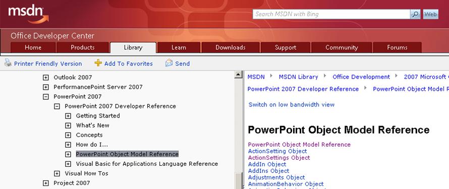 PowerPoint Object Model Reference