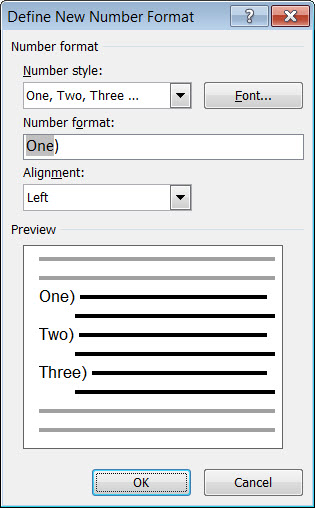 Ordinal number format