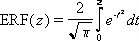Equation for calculating Erf method