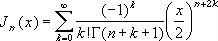 Bessel function of the variable x