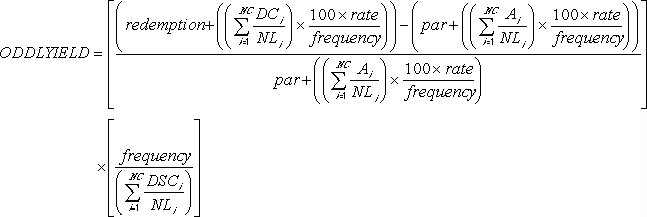 Equation for OddLYield method