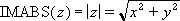 Equation for absolute value of a complex number