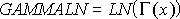 Equation for the GammaLn_Precise method