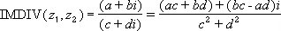 Quotient of two complex numbers