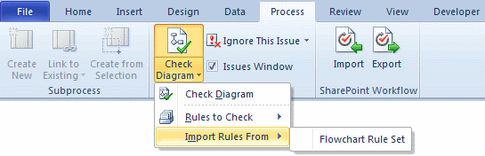 Importing rules into a diagram
