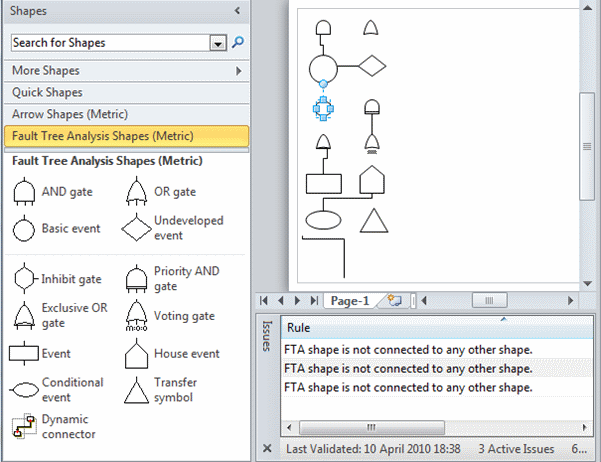 FTA shape is not connected to any other shape