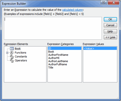 Create a Calculated field with Expression Builder