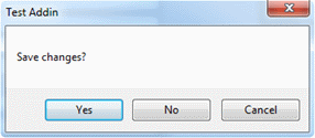 Message box that prompts to save changes