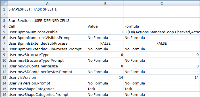 Excel worksheet