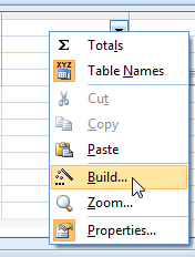 Build option menu item