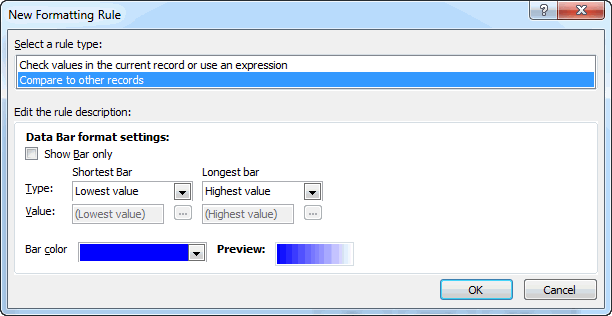 Compare to other records value