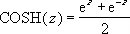Formula for the hyperbolic cosine