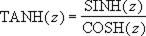 Formula for the hyperbolic tangent