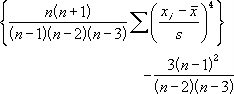 Kurtosis equation
