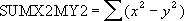 Equation for the sum of the difference of squares