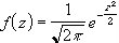 Equation for the standard normal density function