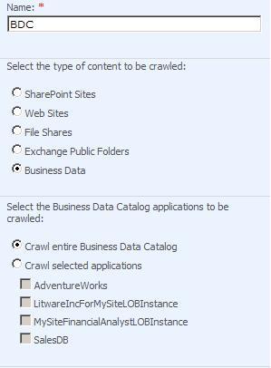 Crawling the Business Data Catalog