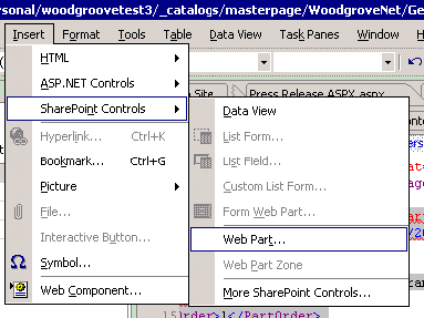 Inserting a Web Part