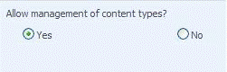 Allow Management of Content Types