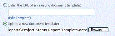 Upload document template