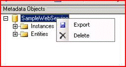 Export SampleWebService application definition