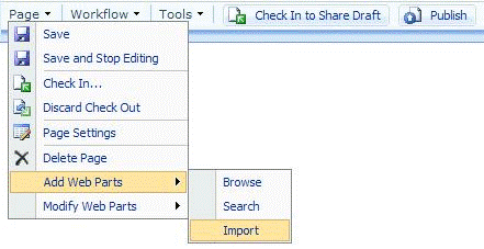 Import Web Part