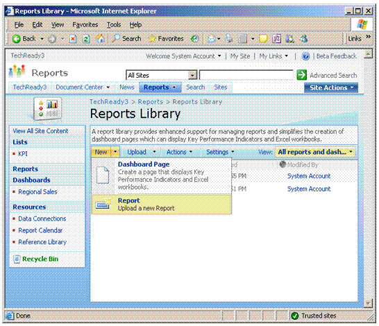 Reports Library