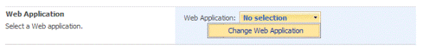 Select Web application list