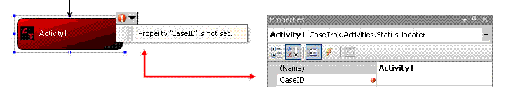 Validation errors shown to workflow developers