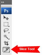 Slice tool in Photoshop