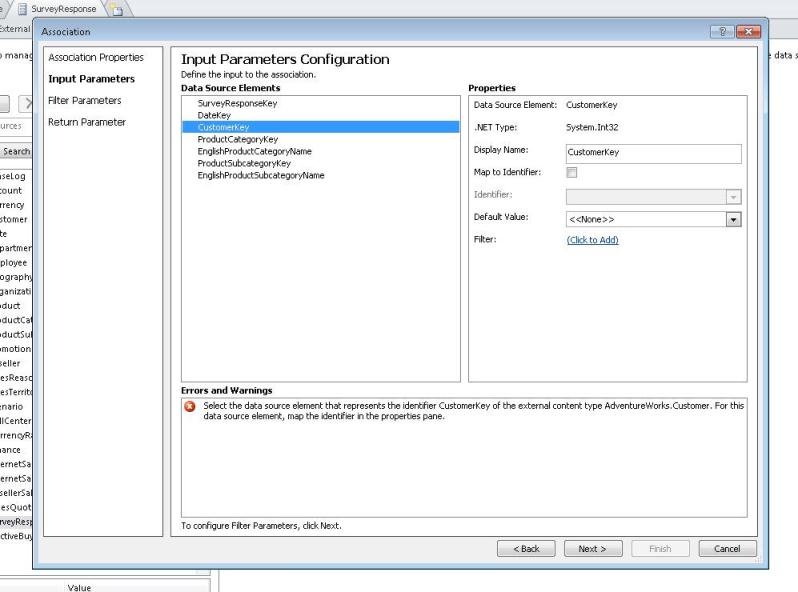 Input Parameters Configuration page