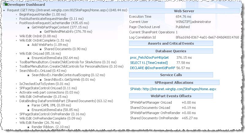 Developer Dashboard