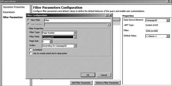 Filter Configuration dialog box
