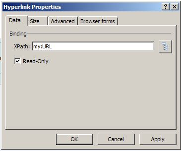 Hyperlink Properties dialog box