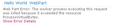 Web Part error