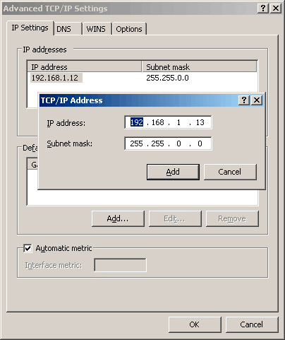 Add Second IP Address