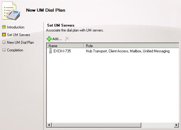Add a UM server to a UM dial plan