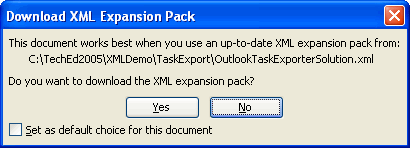 Downloading the XML expansion pack