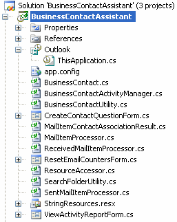 Files in the main project