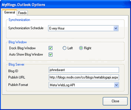 Configuring add-in settings