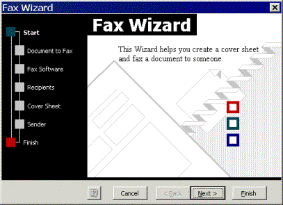 The Fax Wizard can be launched by the SendFax method
