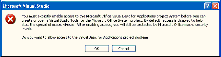 Security dialog in Visual Studio 2005 Tools for Office (Click picture to see larger image)