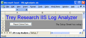 Migrated Trey Research IIS Log Analyzer worksheet (Click picture to see larger image)