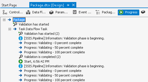 Package Process tab