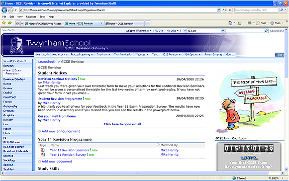 Revision Gateway home page
