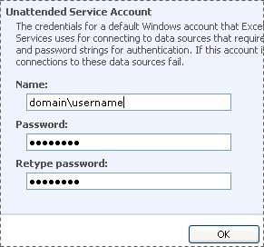 Unattended Service Account configuration